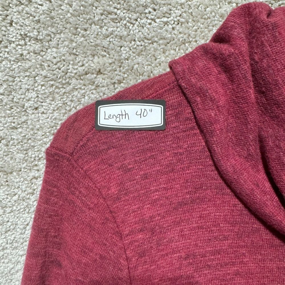Anthropologie Sunday in Brooklyn Sweater Dress Women's Large Wine ruffle hem NWT - Picture 15 of 16